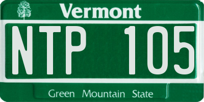 VT license plate NTP105