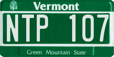 VT license plate NTP107