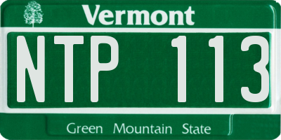 VT license plate NTP113