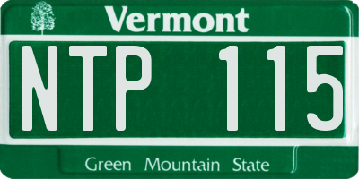 VT license plate NTP115