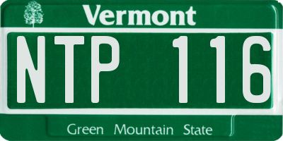 VT license plate NTP116