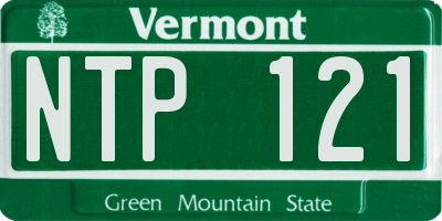 VT license plate NTP121