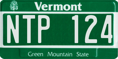 VT license plate NTP124