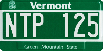 VT license plate NTP125