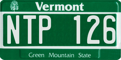 VT license plate NTP126
