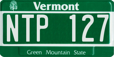 VT license plate NTP127