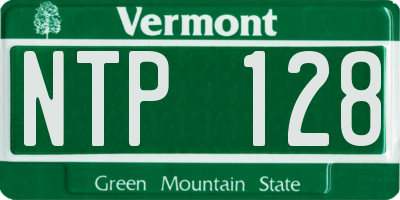 VT license plate NTP128