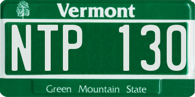 VT license plate NTP130