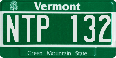 VT license plate NTP132