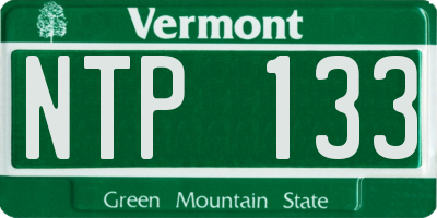VT license plate NTP133