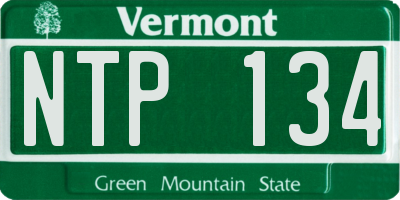 VT license plate NTP134