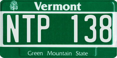 VT license plate NTP138