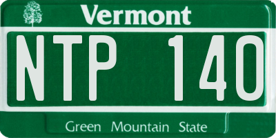 VT license plate NTP140