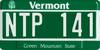 VT license plate NTP141