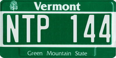VT license plate NTP144