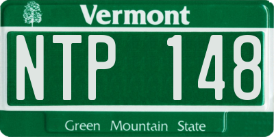 VT license plate NTP148