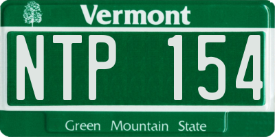 VT license plate NTP154
