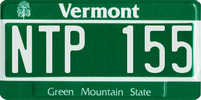 VT license plate NTP155