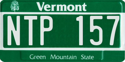 VT license plate NTP157