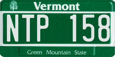 VT license plate NTP158