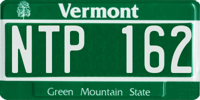 VT license plate NTP162