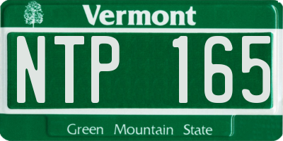 VT license plate NTP165