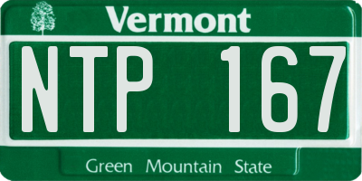 VT license plate NTP167