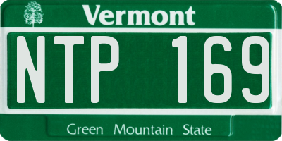VT license plate NTP169