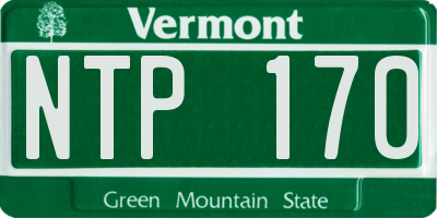 VT license plate NTP170