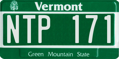 VT license plate NTP171