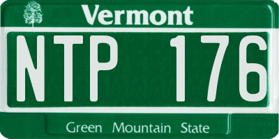 VT license plate NTP176
