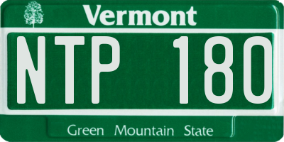 VT license plate NTP180