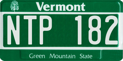 VT license plate NTP182