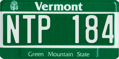 VT license plate NTP184