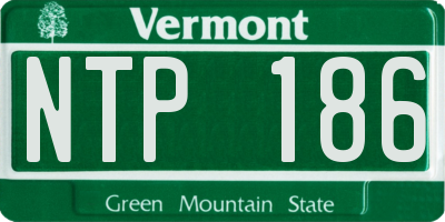 VT license plate NTP186