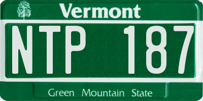 VT license plate NTP187