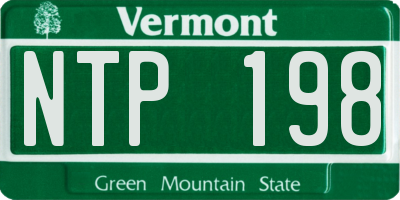 VT license plate NTP198