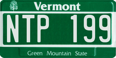 VT license plate NTP199