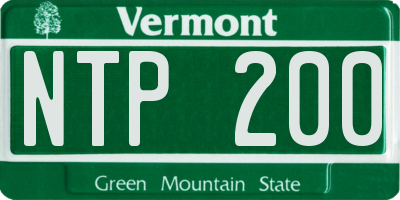 VT license plate NTP200