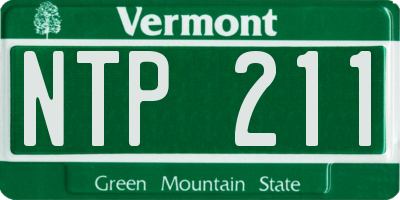VT license plate NTP211