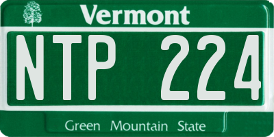 VT license plate NTP224