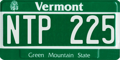 VT license plate NTP225