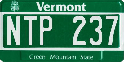 VT license plate NTP237