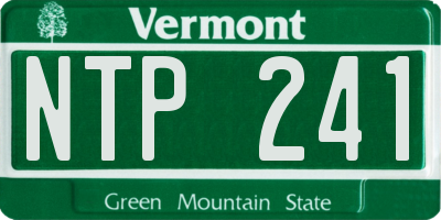VT license plate NTP241