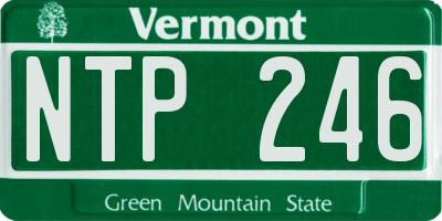 VT license plate NTP246