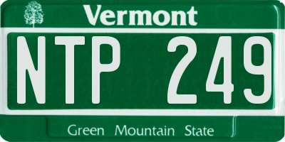 VT license plate NTP249
