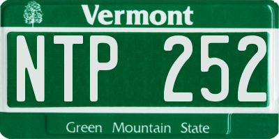 VT license plate NTP252