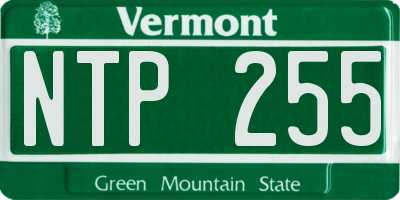 VT license plate NTP255