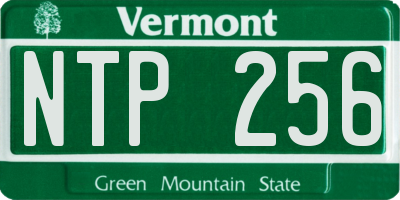 VT license plate NTP256