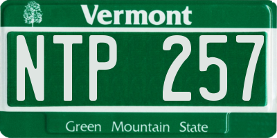 VT license plate NTP257